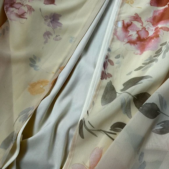 Birdy Grey Laurie Empire Maxi Dress Pale Yellow Rococo Floral - Picture 13 of 13